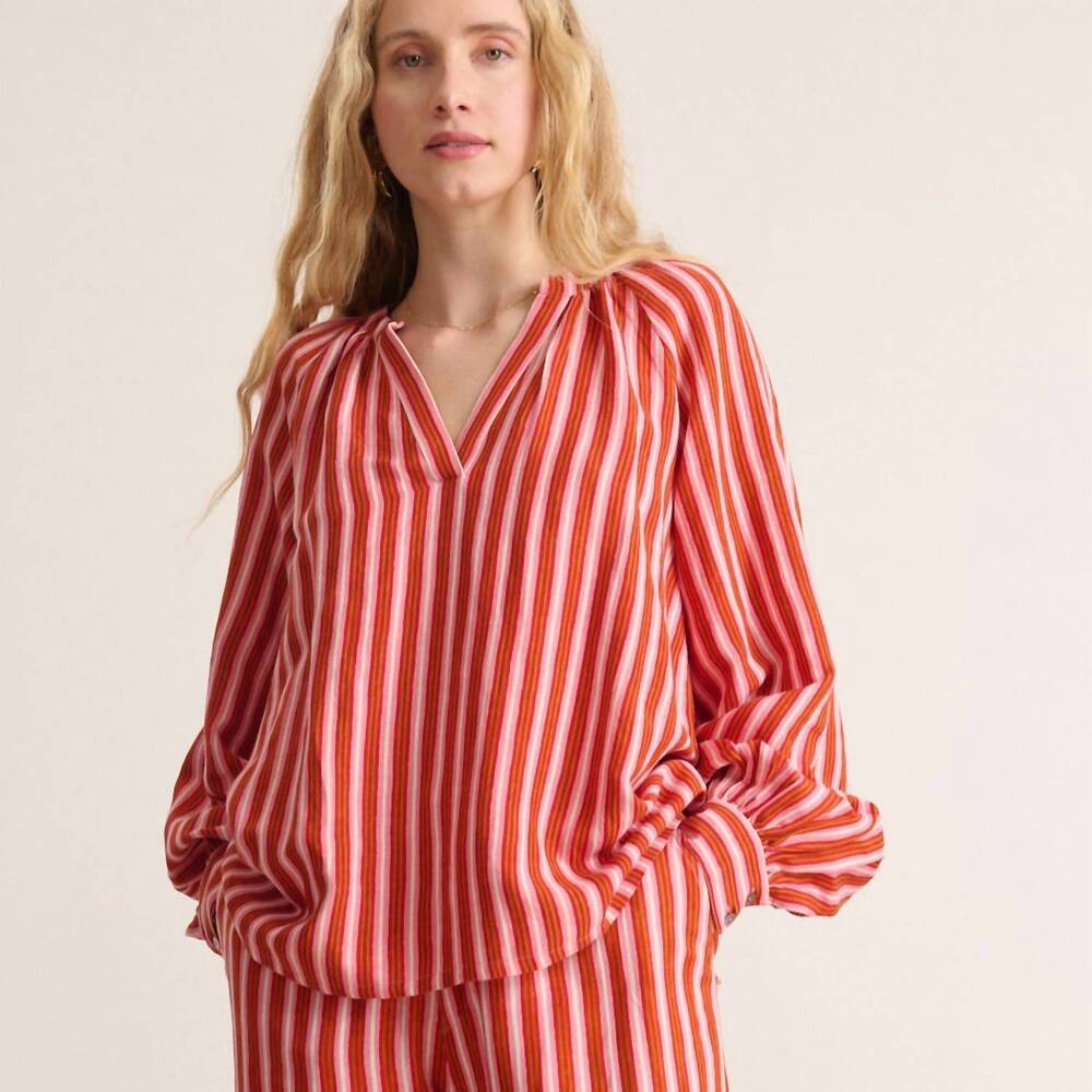 NEW GARANCE PARIS vero striped blouse in rose pink